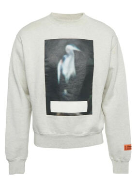 Heron Preston Light Censored Heron Light Grey Crewneck Small